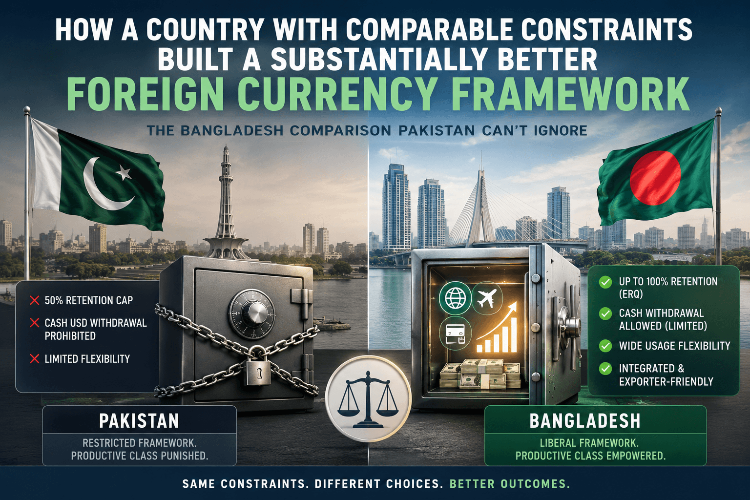 How a country with comparable constraints built a substantially better foreign currency framework