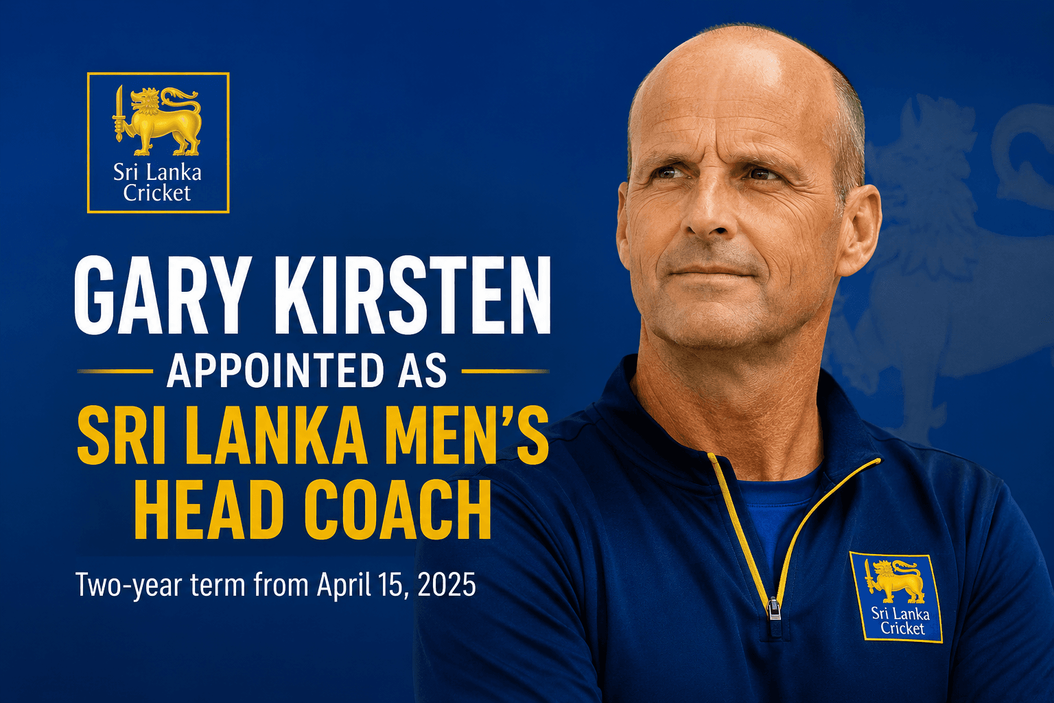 Kirsten Takes Charge of Sri Lanka