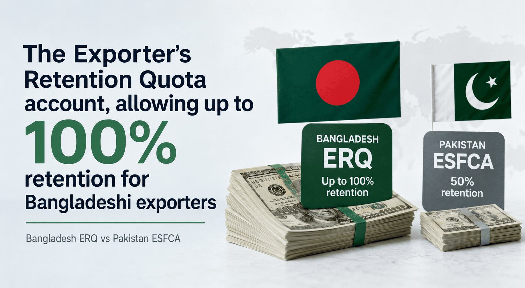 The Exporter's Retention Quota account, allowing up to 100 percent retention for Bangladeshi exporter