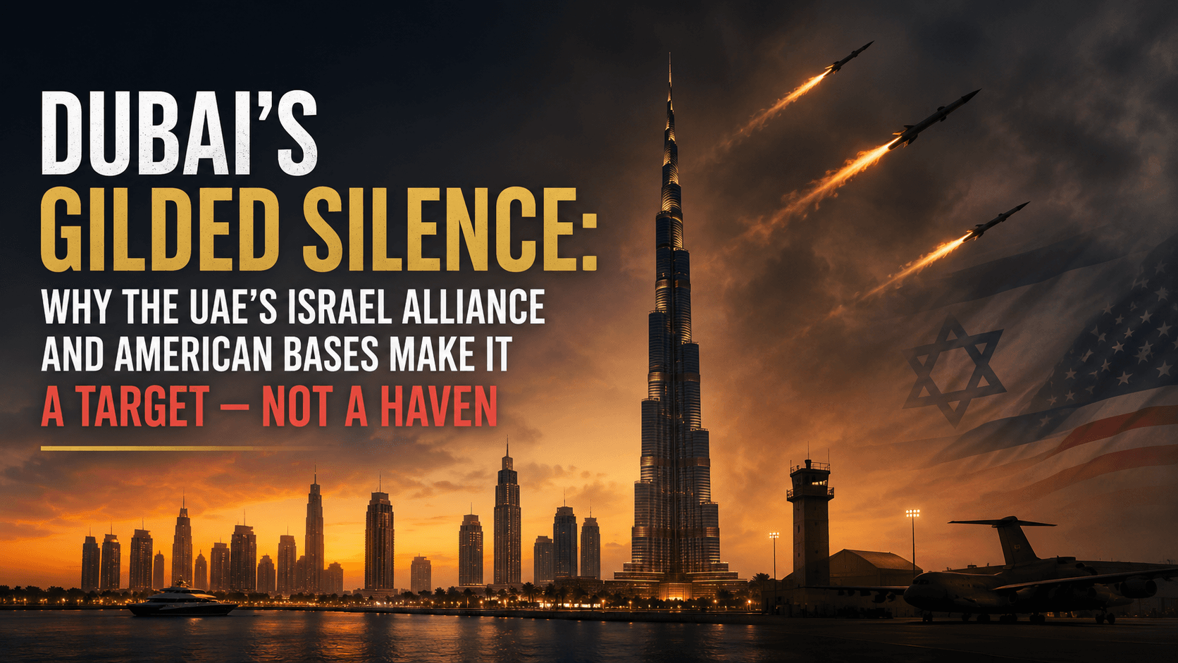 Dubai's Gilded Silence: Why the UAE's Israel Alliance and American Bases Make It a Target — Not a Haven