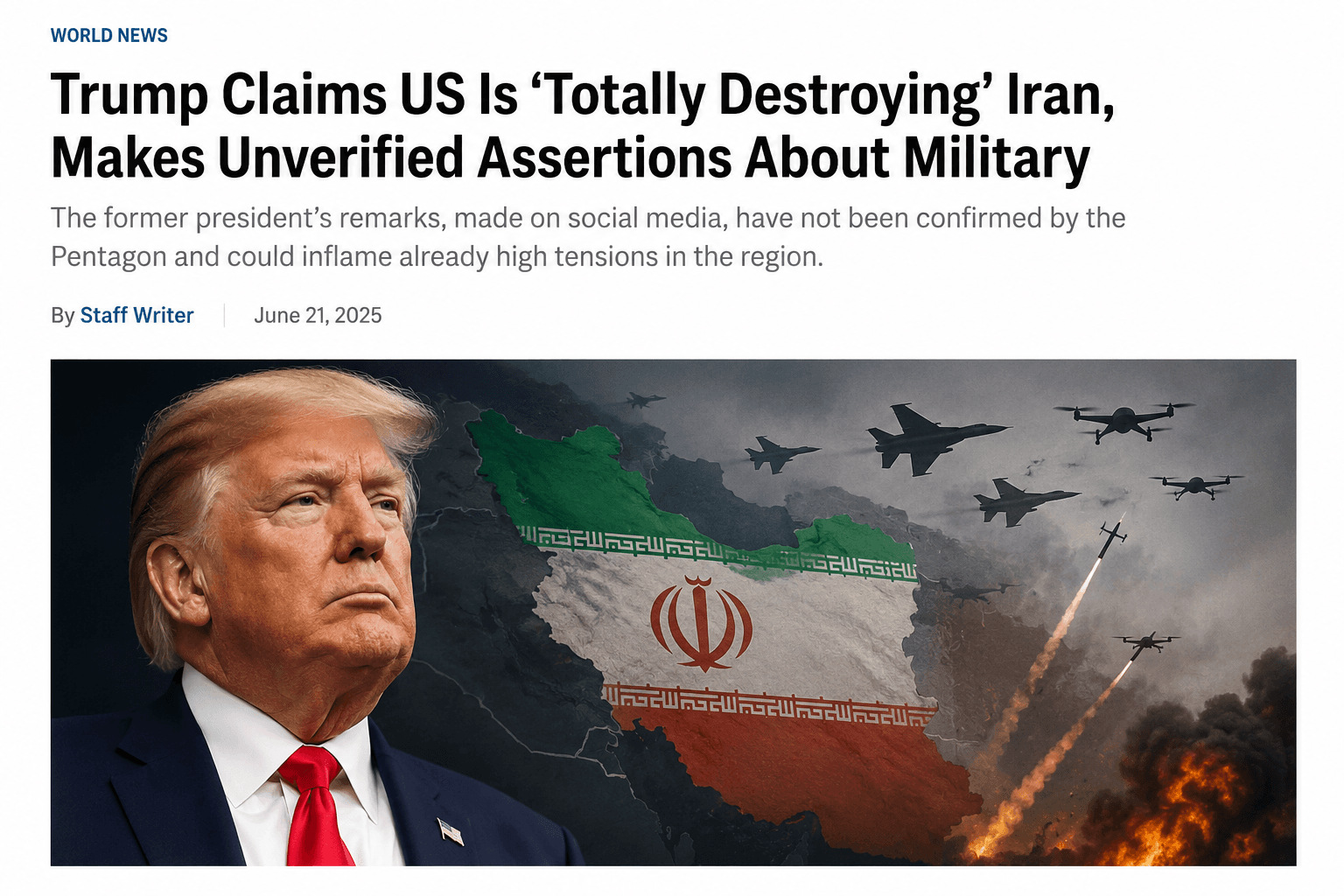 Trump Warns Iran