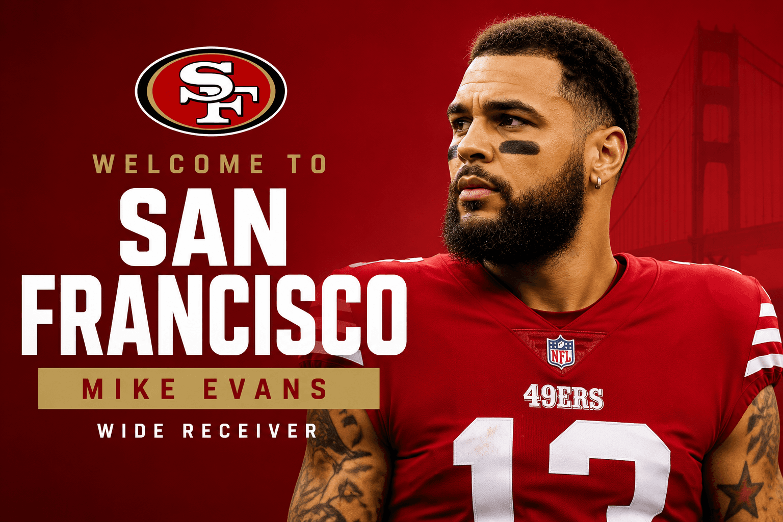 Evans Joins 49ers' Title Chase