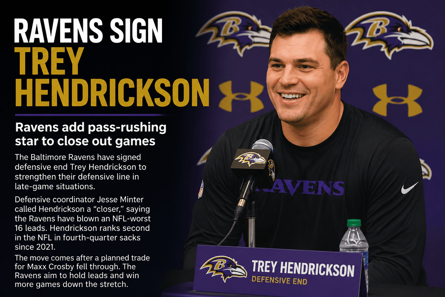 Ravens Sign Defensive Closer